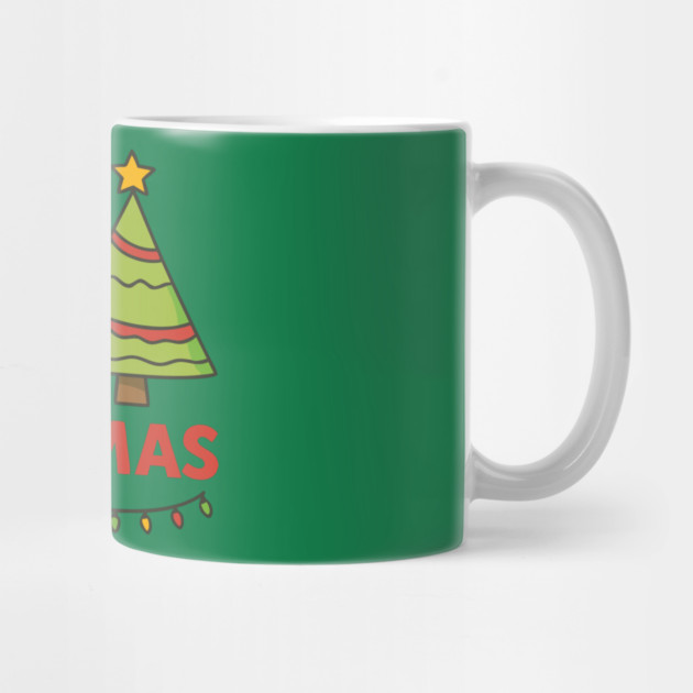 Merry Christmas Trees – Cute Holiday Lights & Festive Script by DonWillisJrArt