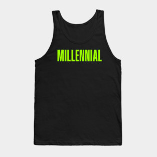 Millennial, Green Bold Tank Top