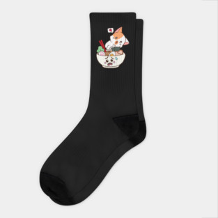 The Cat Love Ramen Socks