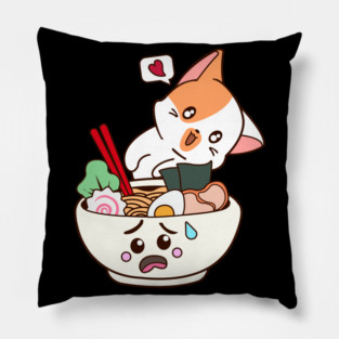 The Cat Love Ramen Pillow