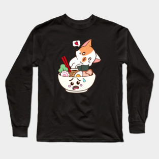 The Cat Love Ramen Long Sleeve T-Shirt