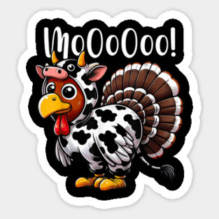 Turkey Moo Sticker