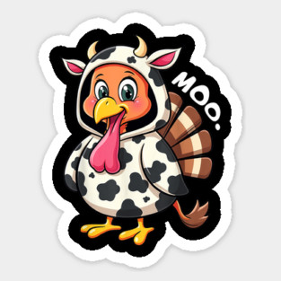 Turkey Moo Sticker