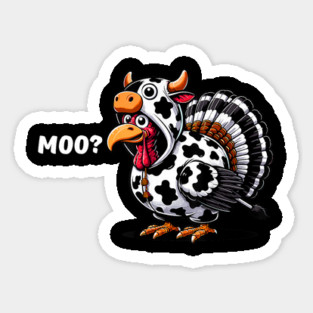 Turkey Moo Sticker