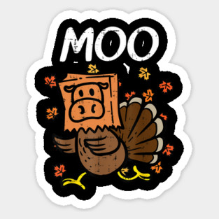 Turkey Moo Sticker