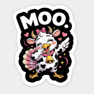 Turkey Moo Sticker