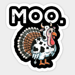 Turkey Moo Sticker