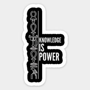Knowledge is Power - Egyptian Hieroglyph Border Magnet