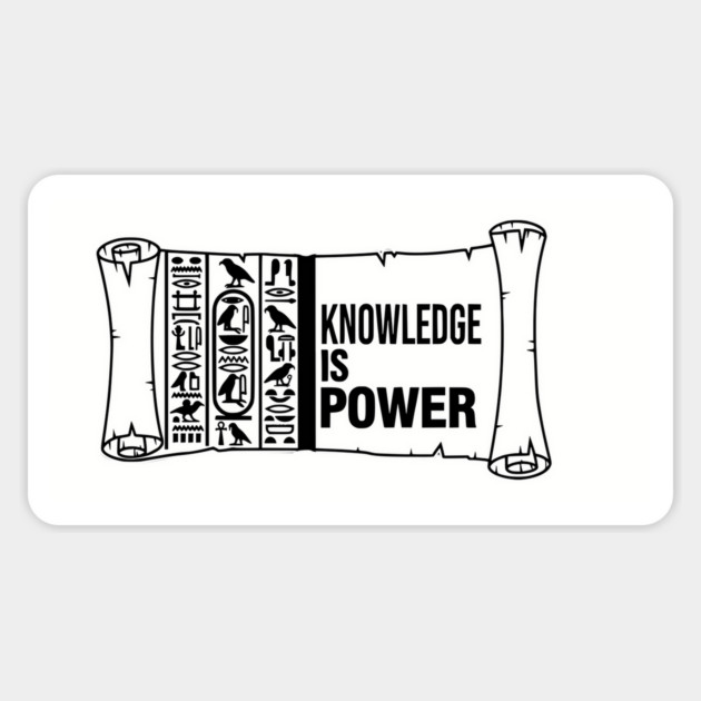 Knowledge is Power - Egyptian Scroll Magnet by UrbanLifeApparel