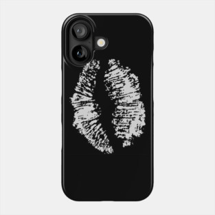 Kiss Smooch Lips White Phone Case