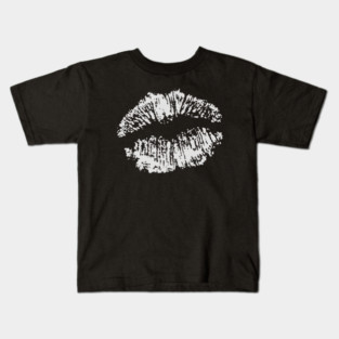 Kiss Smooch Lips White Kids T-Shirt