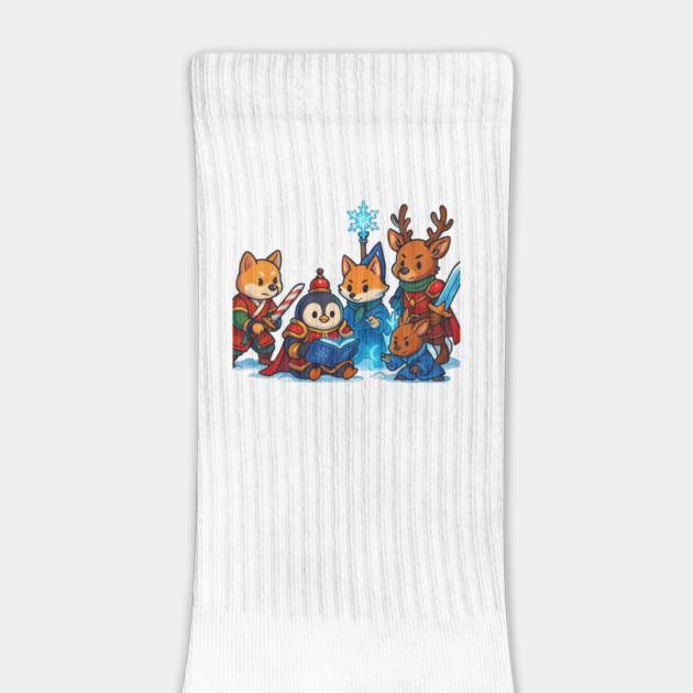 Winter Fantasy Adventurers – Cute Christmas RPG Animal Party Design by Anne Lee