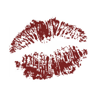 Kiss Smooch Lips Burgundy T-Shirt
