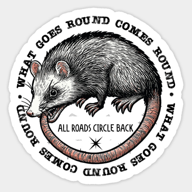 Oppossum Ouroboros Sticker by rt-shirts
