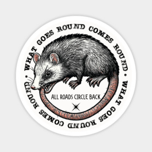 Oppossum Ouroboros Magnet