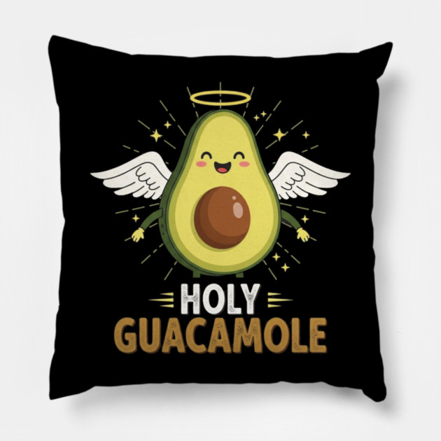 Avocado Guacamole Tee - Holy Guac Saintly Foodie Gift Pillow by OUTFITPAW