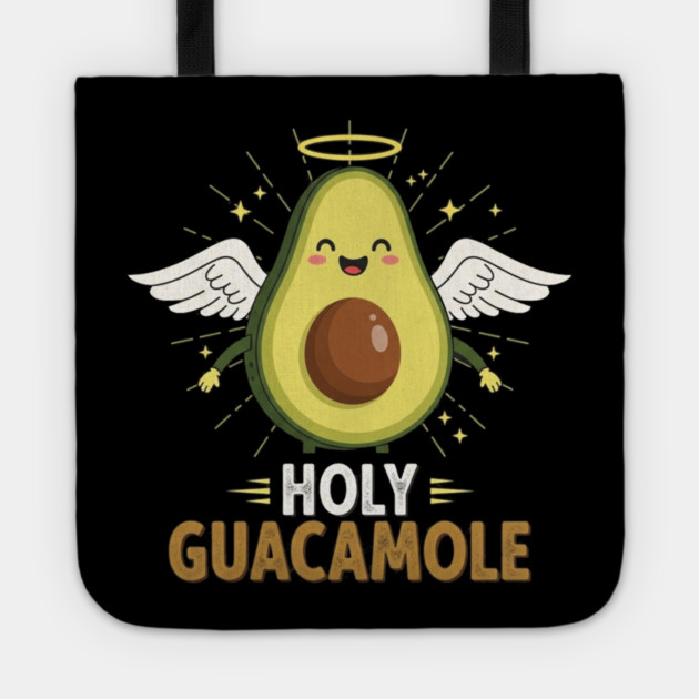 Avocado Guacamole Tee - Holy Guac Saintly Foodie Gift Tote by OUTFITPAW