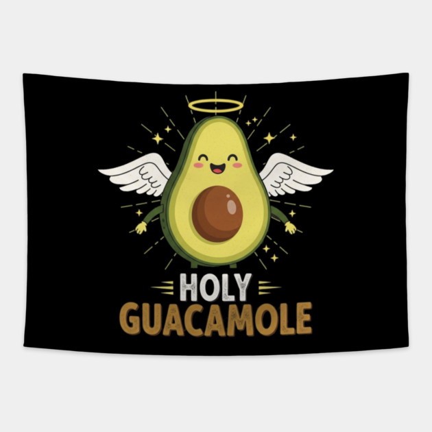 Avocado Guacamole Tee - Holy Guac Saintly Foodie Gift Tapestry by OUTFITPAW
