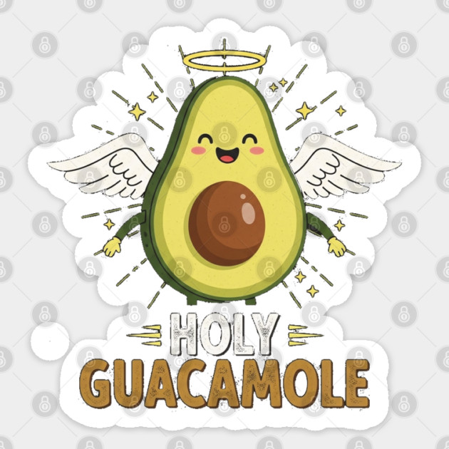Avocado Guacamole Tee - Holy Guac Saintly Foodie Gift Sticker by OUTFITPAW