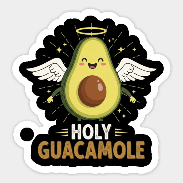 Avocado Guacamole Tee - Holy Guac Saintly Foodie Gift Magnet by OUTFITPAW