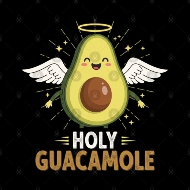 Avocado Guacamole Tee - Holy Guac Saintly Foodie Gift by OUTFITPAW