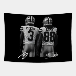 George Pickens and Ceedee Lamb,  Dallas Cowboys Tapestry