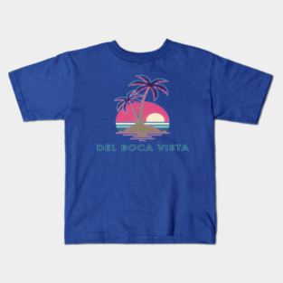 Del Boca Vista Tee - Retirement Community Retro-Wave Kids T-Shirt