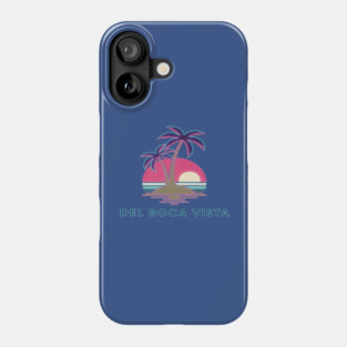 Del Boca Vista Tee - Retirement Community Retro-Wave Phone Case