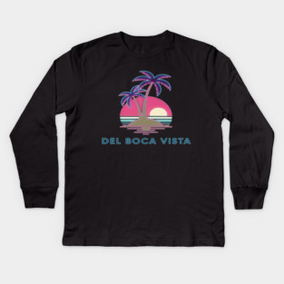 Del Boca Vista Tee - Retirement Community Retro-Wave Kids Long Sleeve T-Shirt