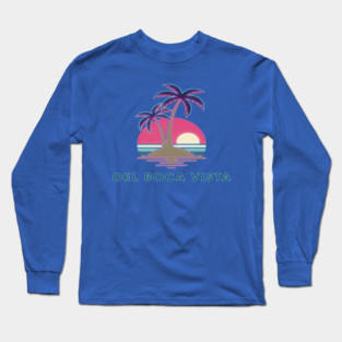 Del Boca Vista Tee - Retirement Community Retro-Wave Long Sleeve T-Shirt