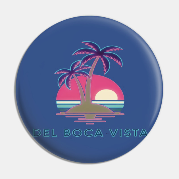 Del Boca Vista Tee - Retirement Community Retro-Wave Pin by OUTFITPAW