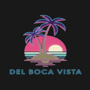 Del Boca Vista Tee - Retirement Community Retro-Wave T-Shirt