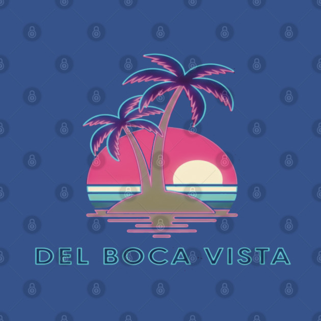Del Boca Vista Tee - Retirement Community Retro-Wave by OUTFITPAW