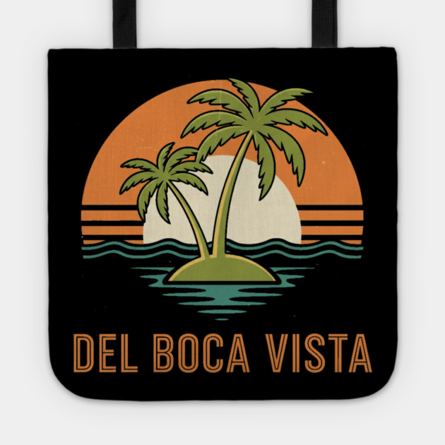 Del Boca Vista Tee - Vintage Palm Tree Condo Life Tote by OUTFITPAW