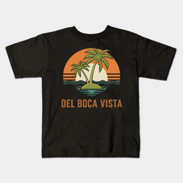 Del Boca Vista Tee - Vintage Palm Tree Condo Life Kids T-Shirt by OUTFITPAW