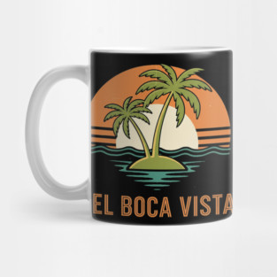 Del Boca Vista Tee - Vintage Palm Tree Condo Life Mug