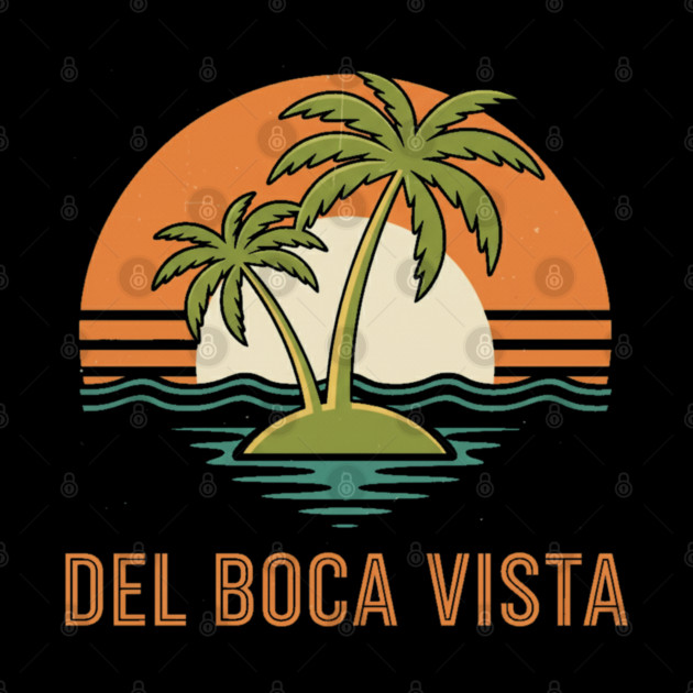 Del Boca Vista Tee - Vintage Palm Tree Condo Life by OUTFITPAW