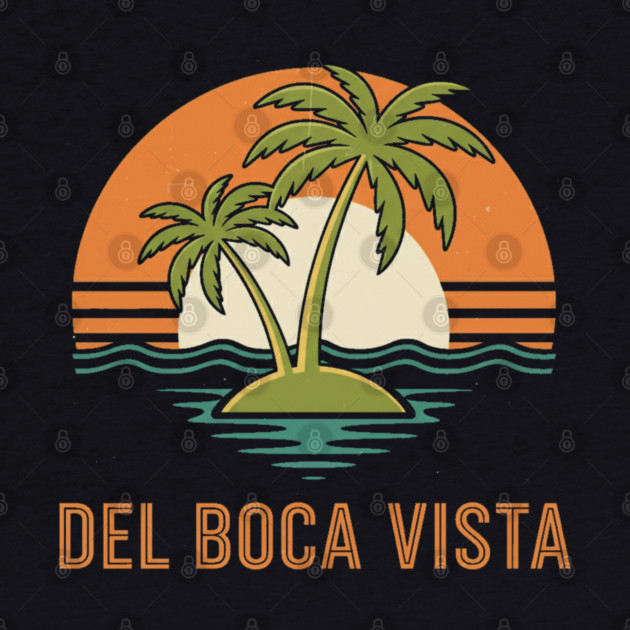Del Boca Vista Tee - Vintage Palm Tree Condo Life by OUTFITPAW