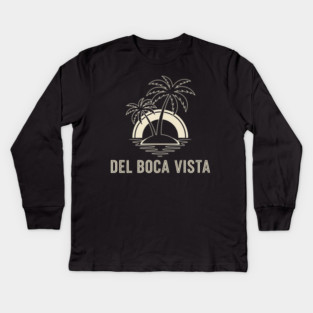 Del Boca Vista Shirt - Minimalist Florida Retirement Sign Kids Long Sleeve T-Shirt