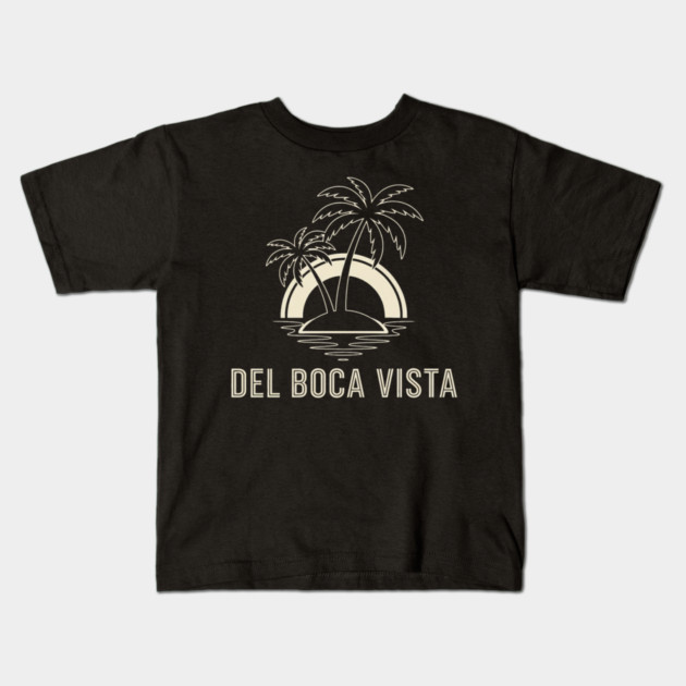 Del Boca Vista Shirt - Minimalist Florida Retirement Sign Kids T-Shirt by OUTFITPAW