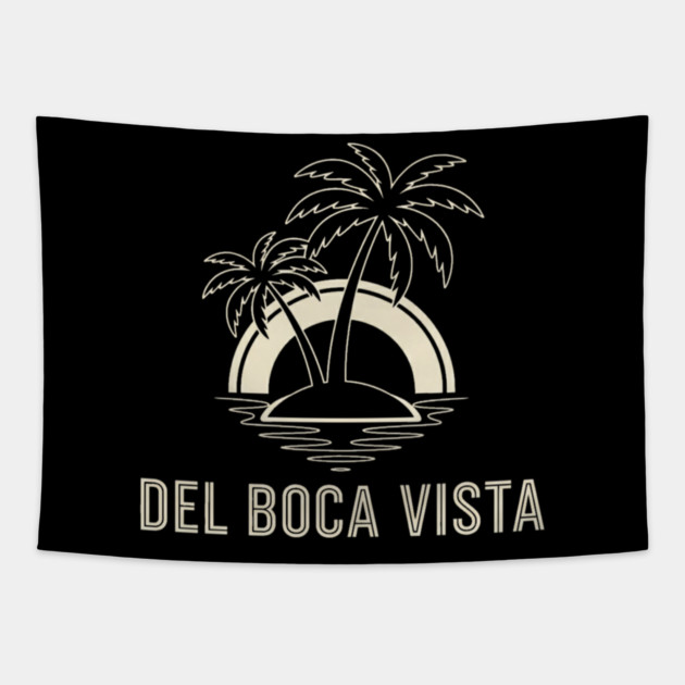 Del Boca Vista Shirt - Minimalist Florida Retirement Sign Tapestry by OUTFITPAW