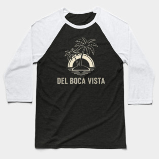 Del Boca Vista Shirt - Minimalist Florida Retirement Sign Baseball T-Shirt