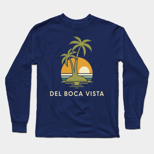 Del Boca Vista Tee - Muted Sunset Retirement Long Sleeve T-Shirt by OUTFITPAW