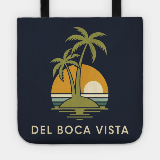 Del Boca Vista Tee - Muted Sunset Retirement Tote by OUTFITPAW