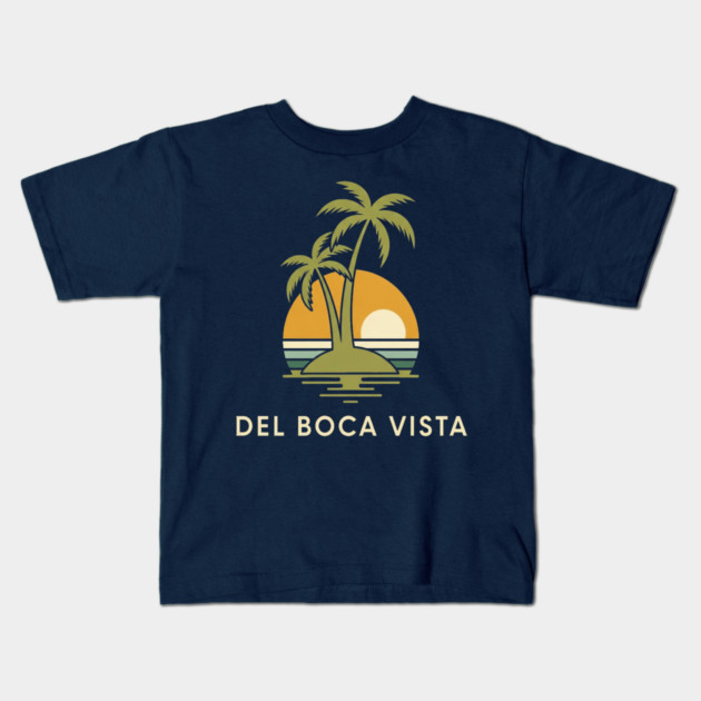 Del Boca Vista Tee - Muted Sunset Retirement Kids T-Shirt by OUTFITPAW