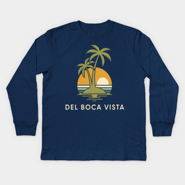 Del Boca Vista Tee - Muted Sunset Retirement Kids Long Sleeve T-Shirt by OUTFITPAW