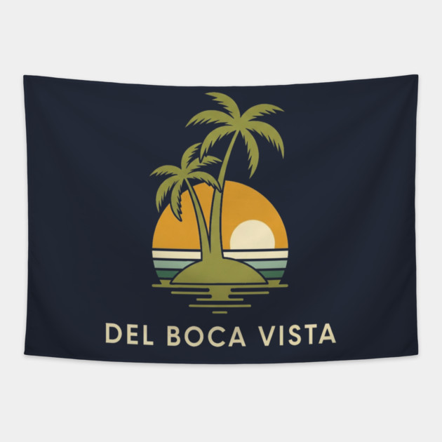 Del Boca Vista Tee - Muted Sunset Retirement Tapestry by OUTFITPAW