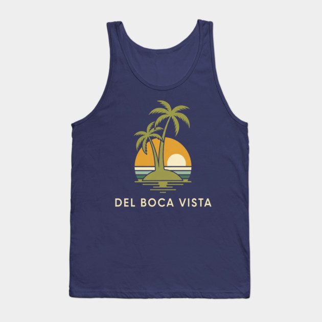 Del Boca Vista Tee - Muted Sunset Retirement Tank Top by OUTFITPAW