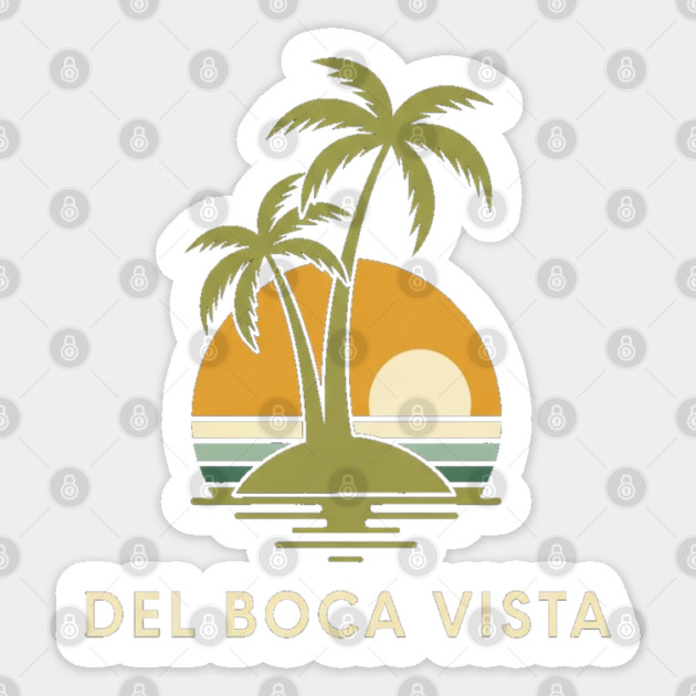 Del Boca Vista Tee - Muted Sunset Retirement Sticker by OUTFITPAW