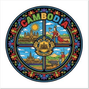 CAMBODIA Posters and Art